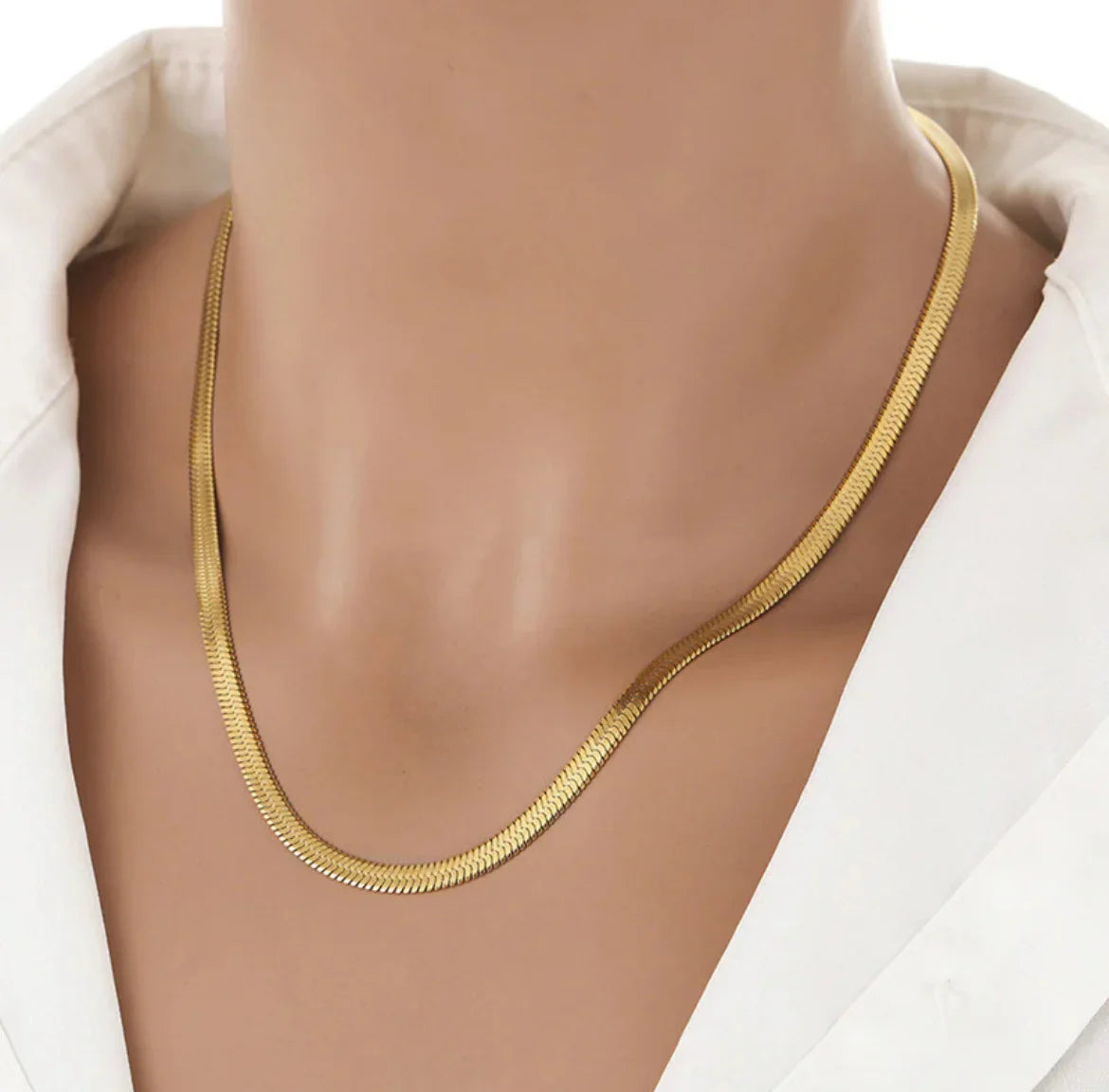 Golden Snake Chain Necklace