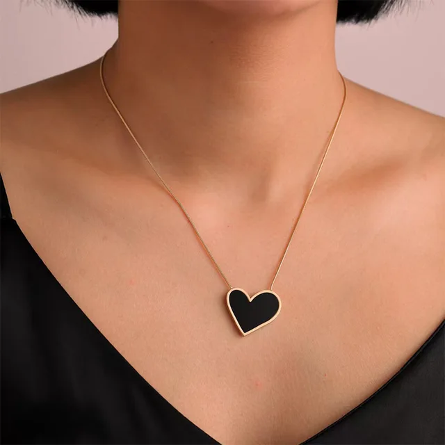 Midnight Heart Necklace