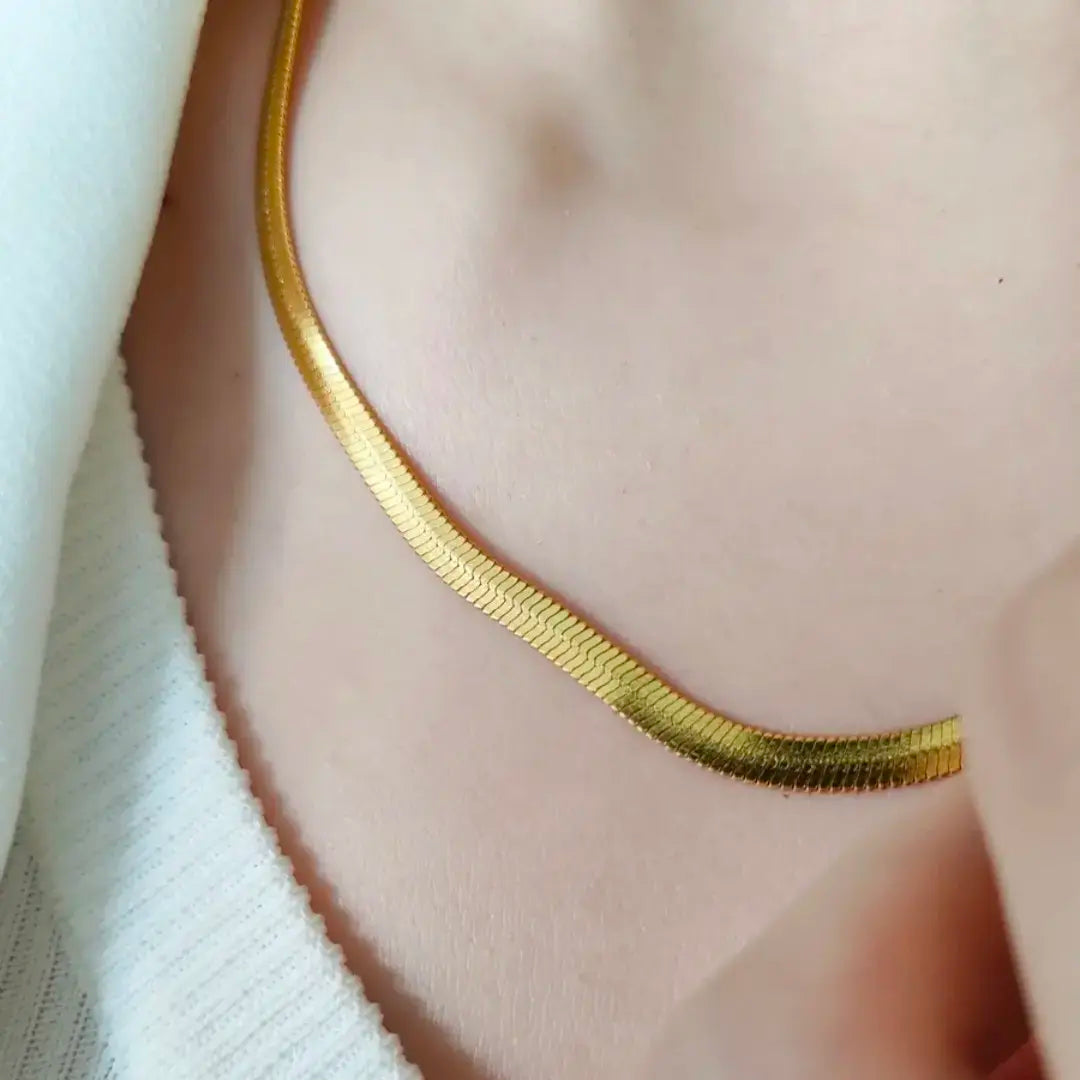 Golden Snake Chain Necklace