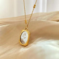 Enchanted Mirror Rose Pendant Necklace