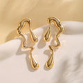Abstract Gold Drop Earrings