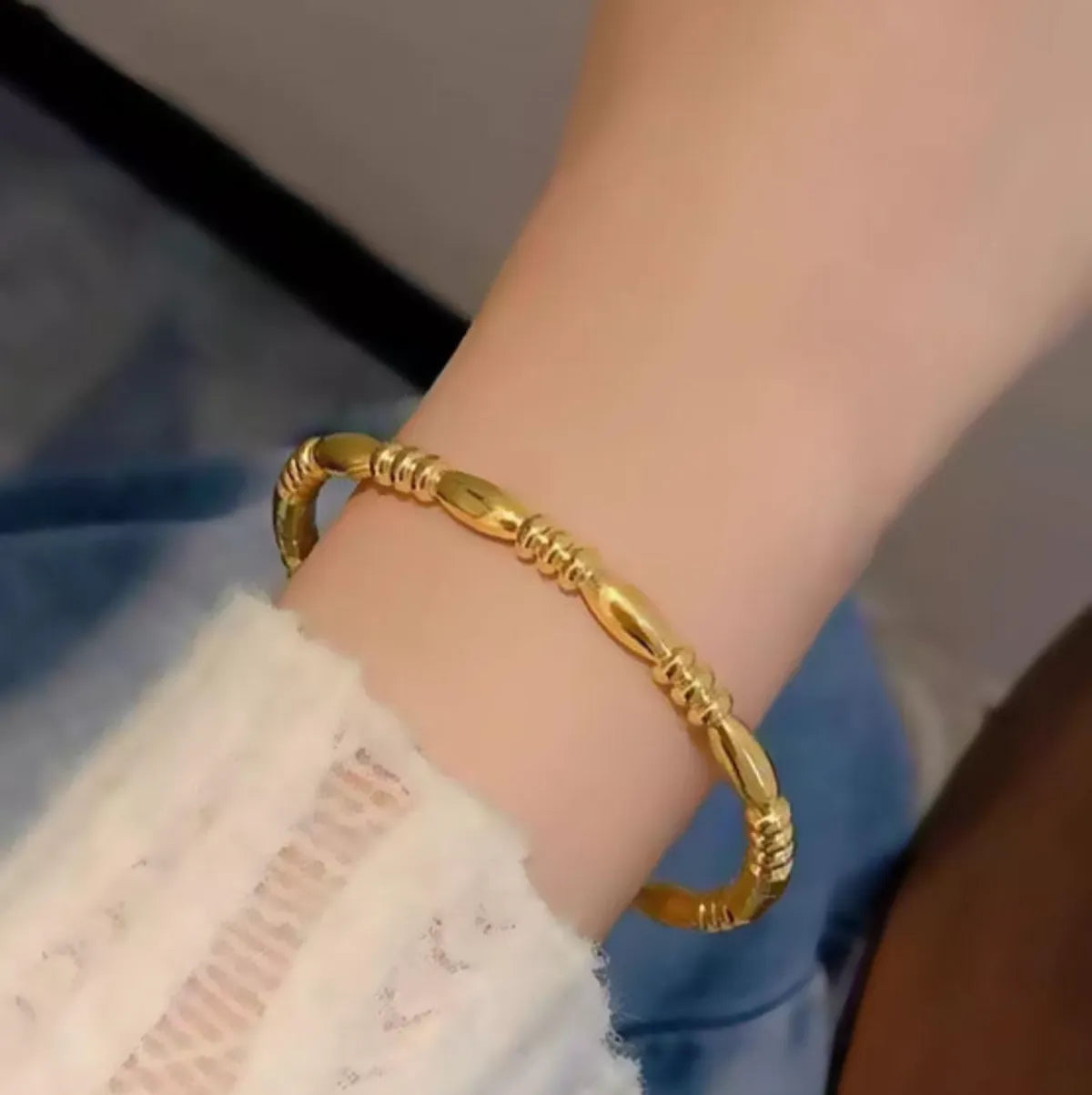 Beaded Gold Bracelet