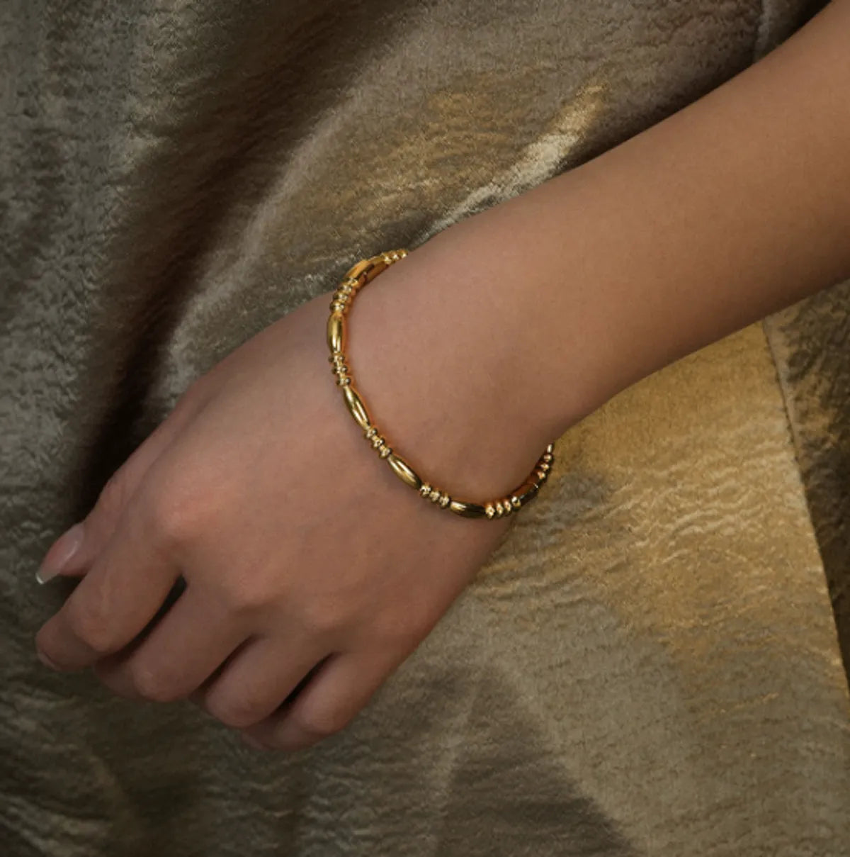 Beaded Gold Bracelet
