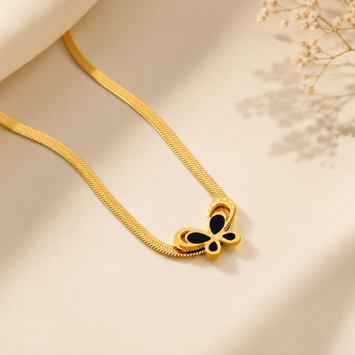 Luxe Butterfly Charm Necklace