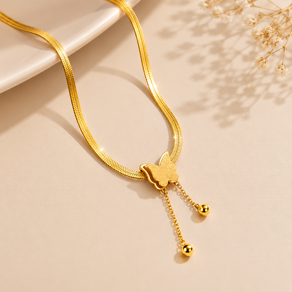 Golden Flutter Necklace