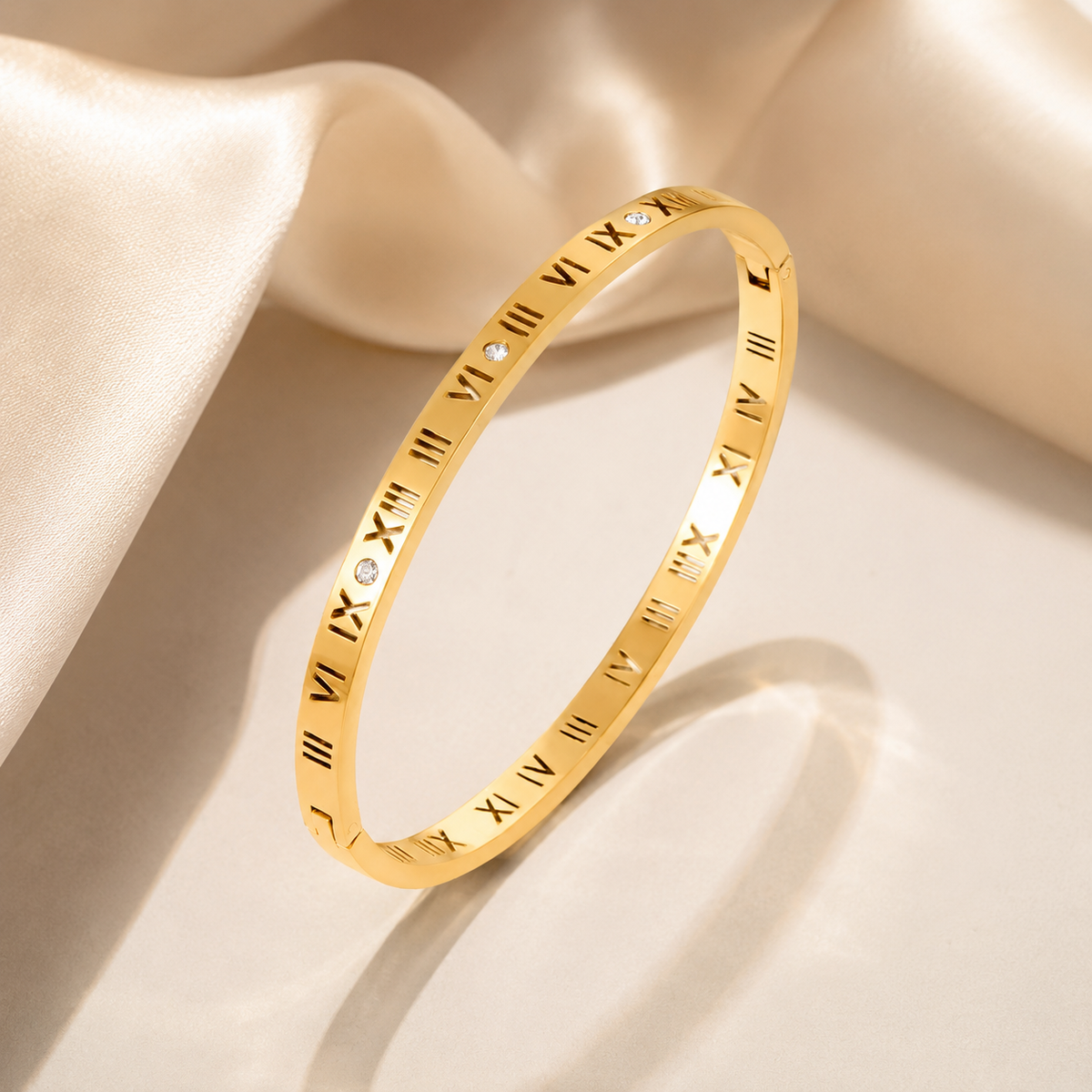 Roman Numeral Love Bracelet Bangle