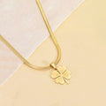 Lucky Clover Snake Chain Necklace