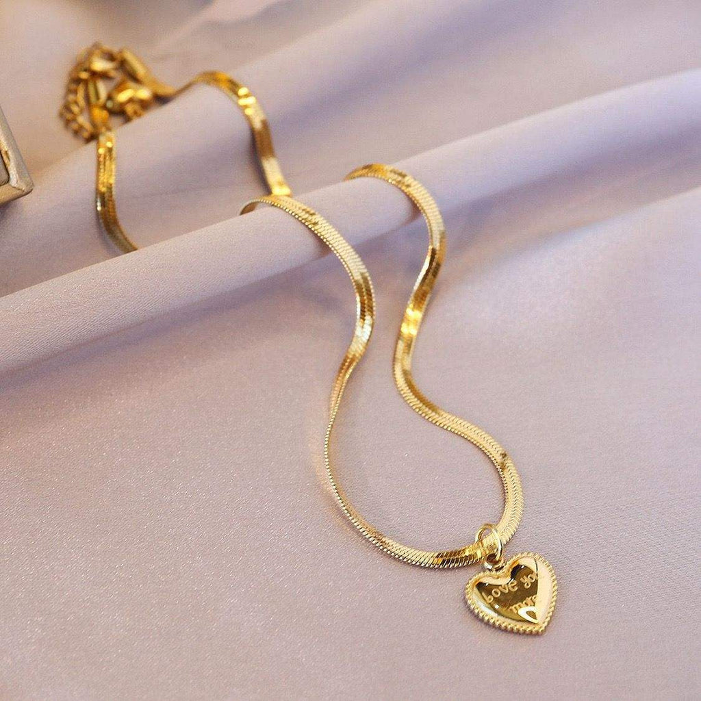 Love You More Heart Pendant Necklace