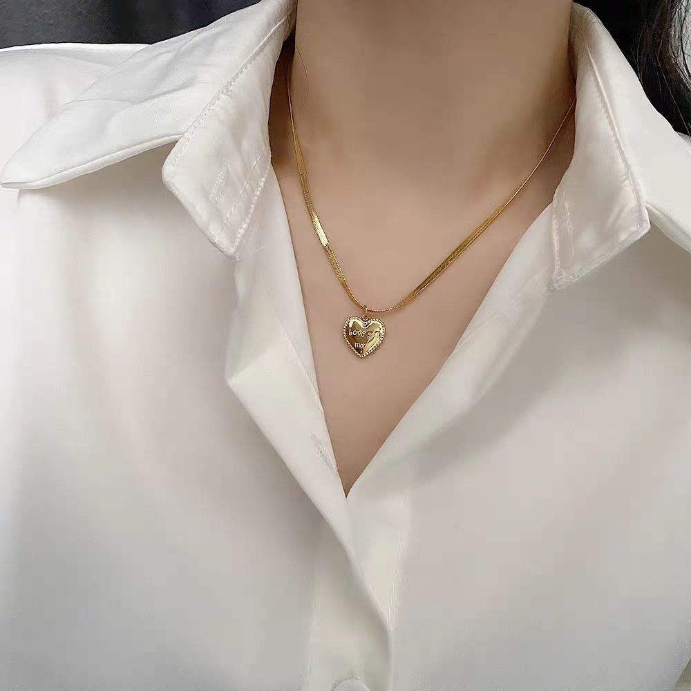 Love You More Heart Pendant Necklace