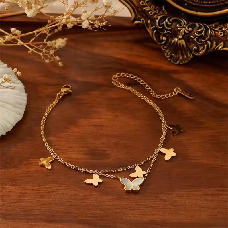 Butterfly Charm Anklet