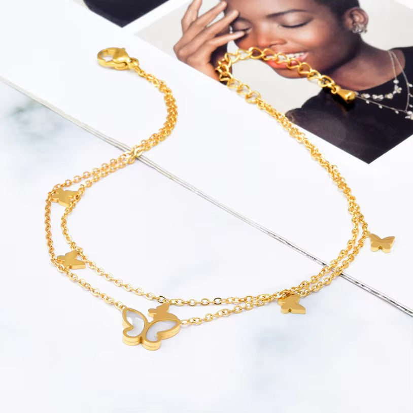 Butterfly Charm Anklet