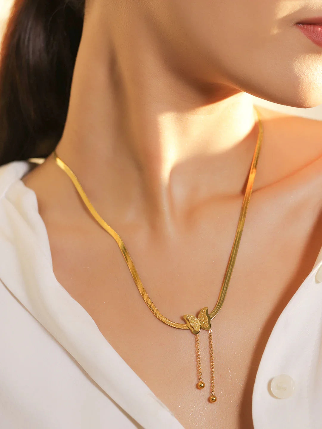 Golden Flutter Necklace