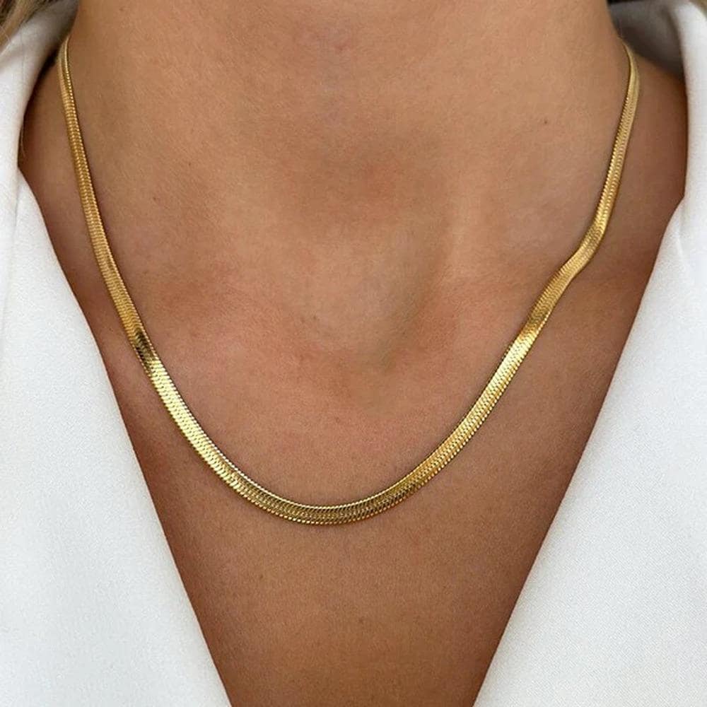 Golden Snake Chain Necklace