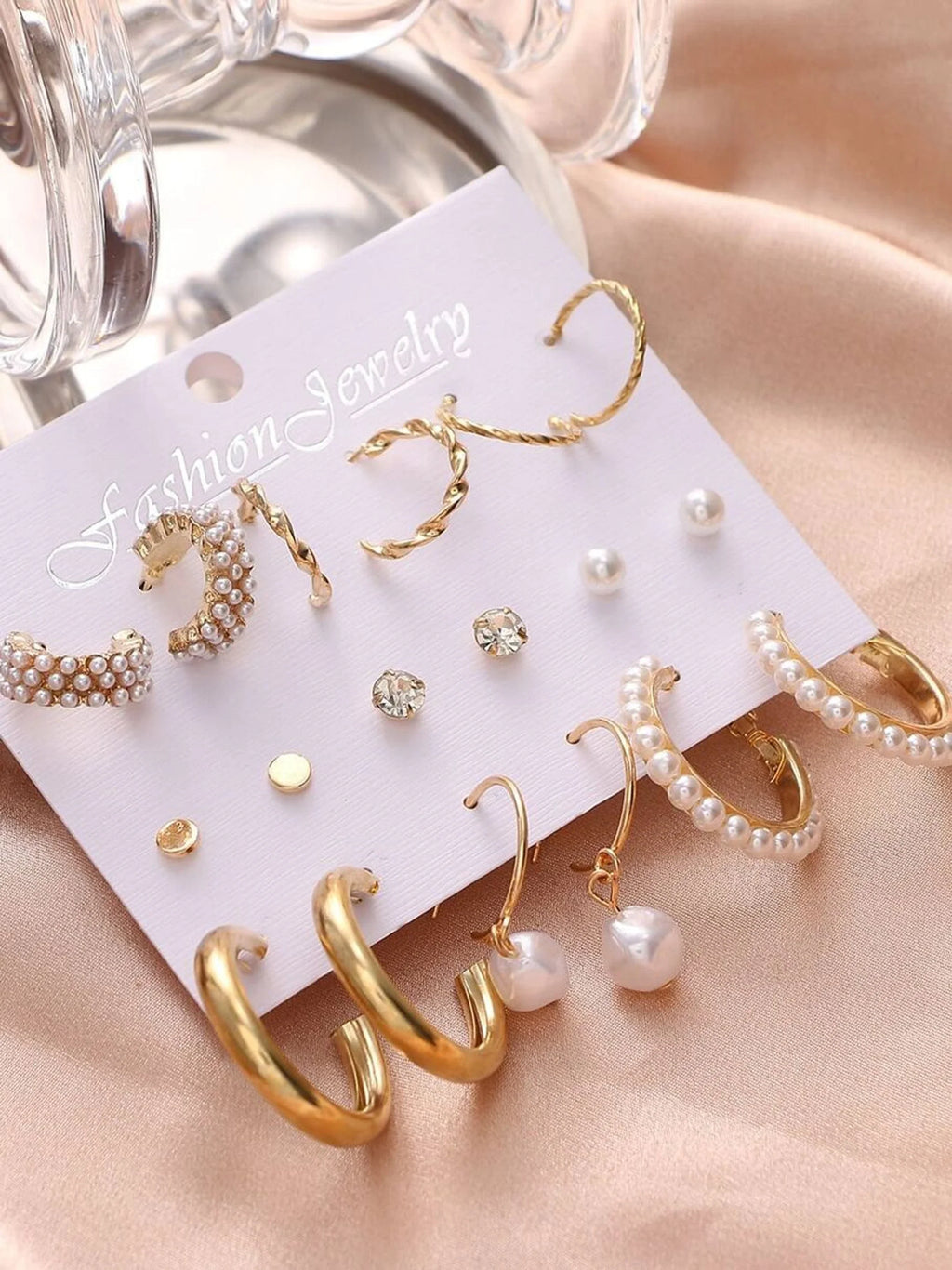 9 Pairs Earrings Set Combo Card