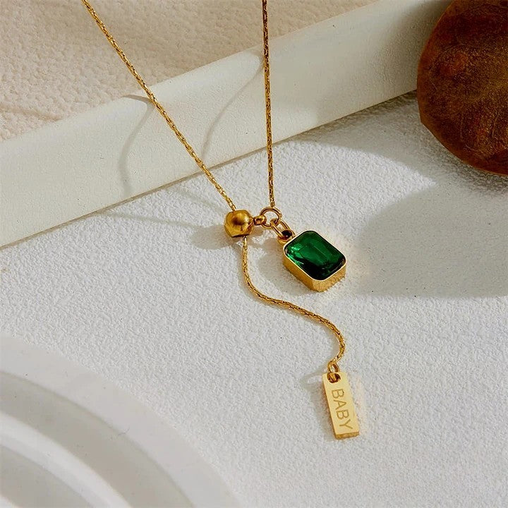 Emerald Drop Necklace
