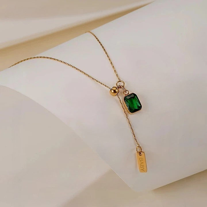 Emerald Drop Necklace