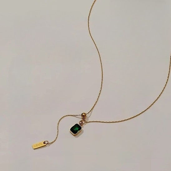 Emerald Drop Necklace