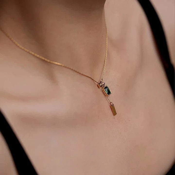 Emerald Drop Necklace